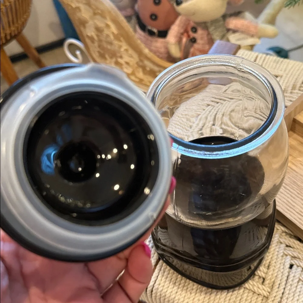 Target Christmas holiday black candy jar glass